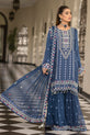 Blue Chiffon Sharara Dress USA