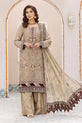 Maroon and Beige Embroidered Dress