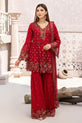 Red Chiffon Sharara Dress