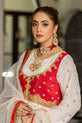 Red and White Chiffon Sharara Dress USA