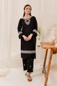 embroidered 2-piece cotton suit